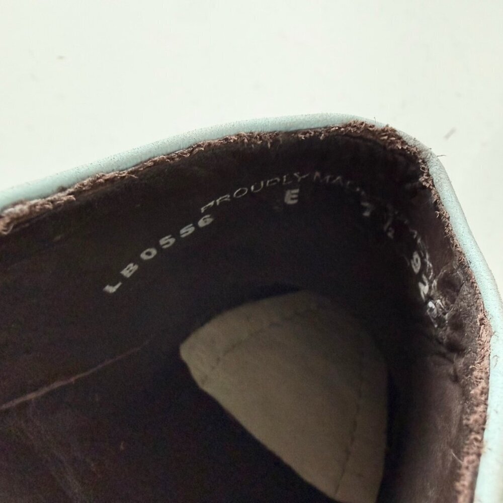 Lane Plain Jane Mule Womens Blue Ostrich Leather Cowboy Boots Western Size  7.5 - Picture 10 of 12